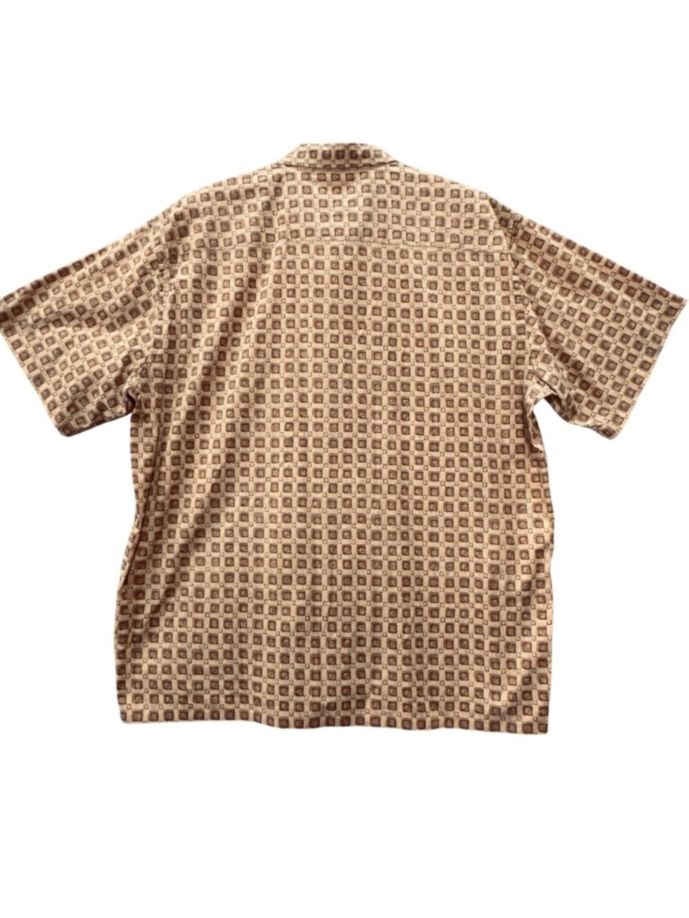 Vintage Burma Bibas 60s Single Lawn Retro XL Shirt SS Geometric Cotton Hong Kong - Picture 4 of 9
